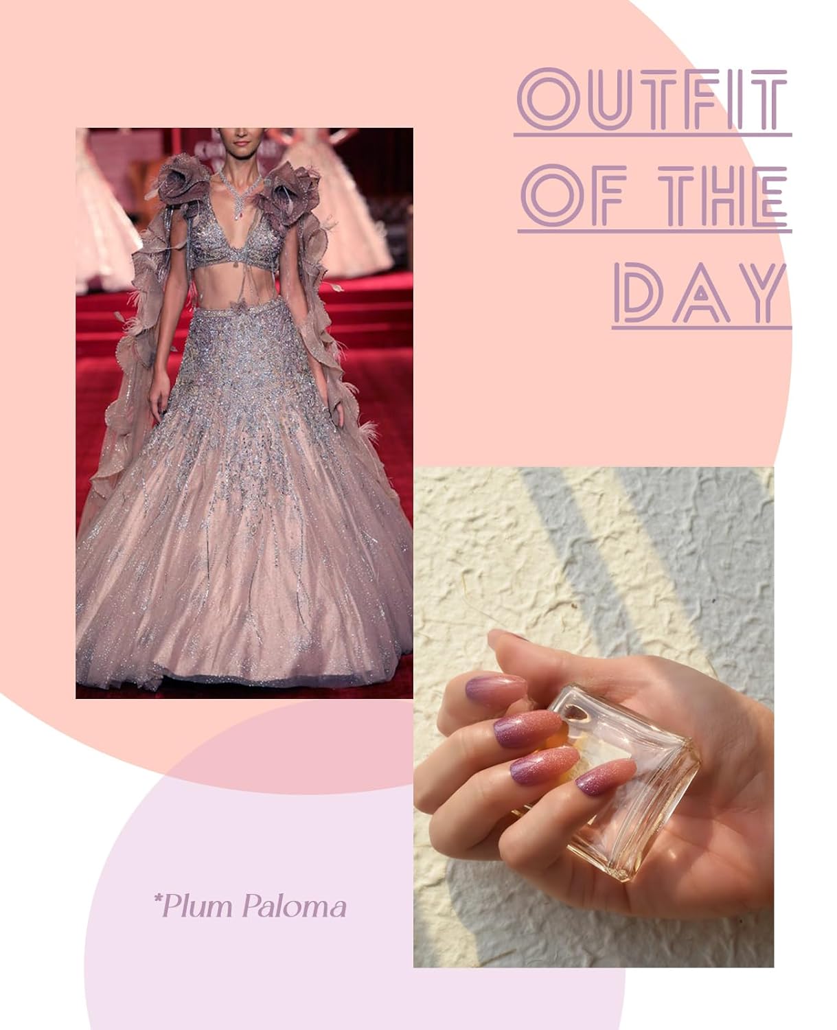 Semi Cured Gel Nail Strips, 20 pcs Nail Wraps, Glaze Stickers, Salon Quality French Manicure, Full Decal Gel Polish Strips, Long Lasting SCG, Easy on, UV Required (Plum Paloma)