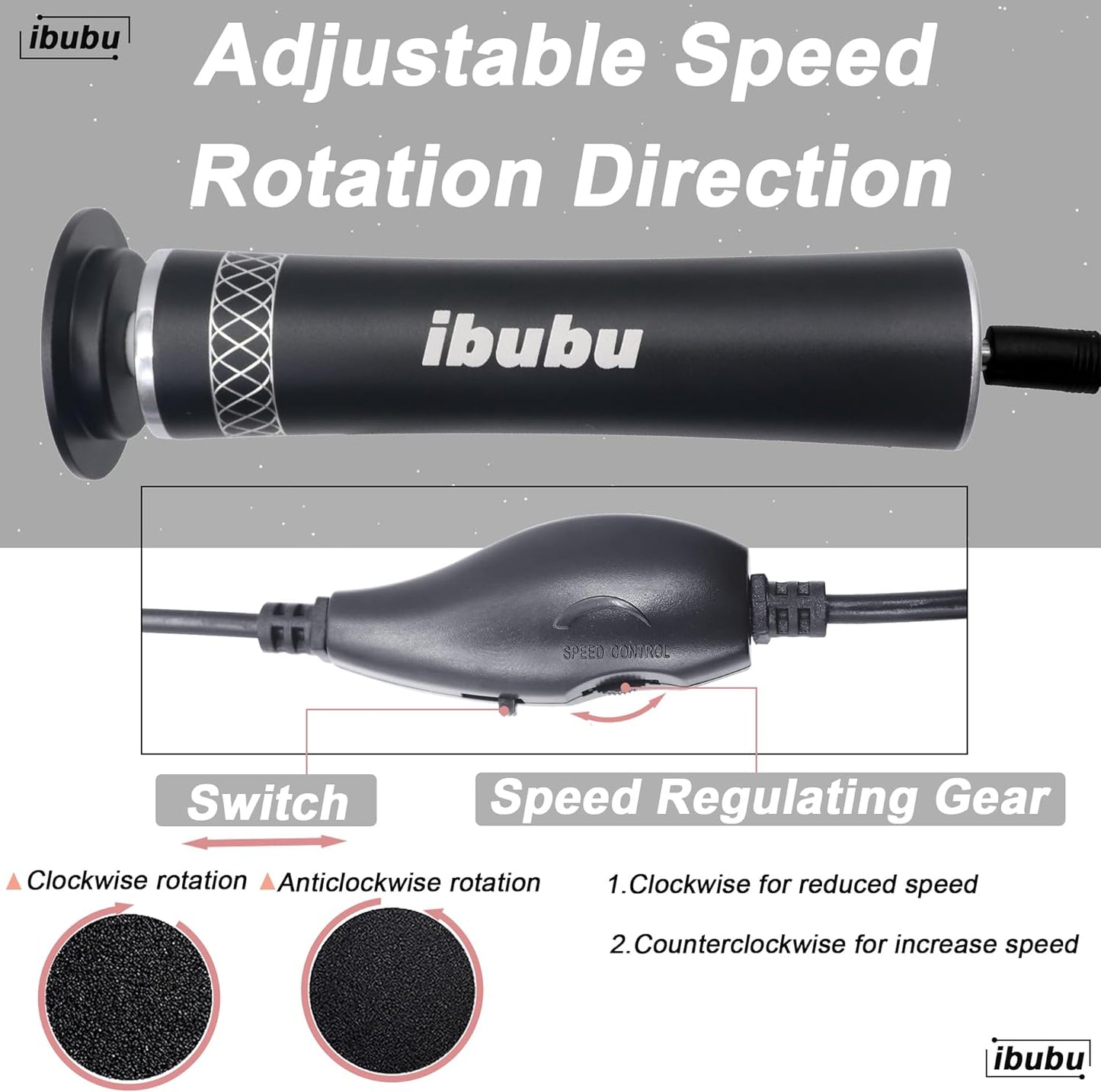 Upgrade Electric Feet Callus Remover Professional Powerful Foot File Pedicure Grinder Sanders 24V Power 1200RPM Speed Adjustable for Dead Dry Crack Skin Calluses (Black)