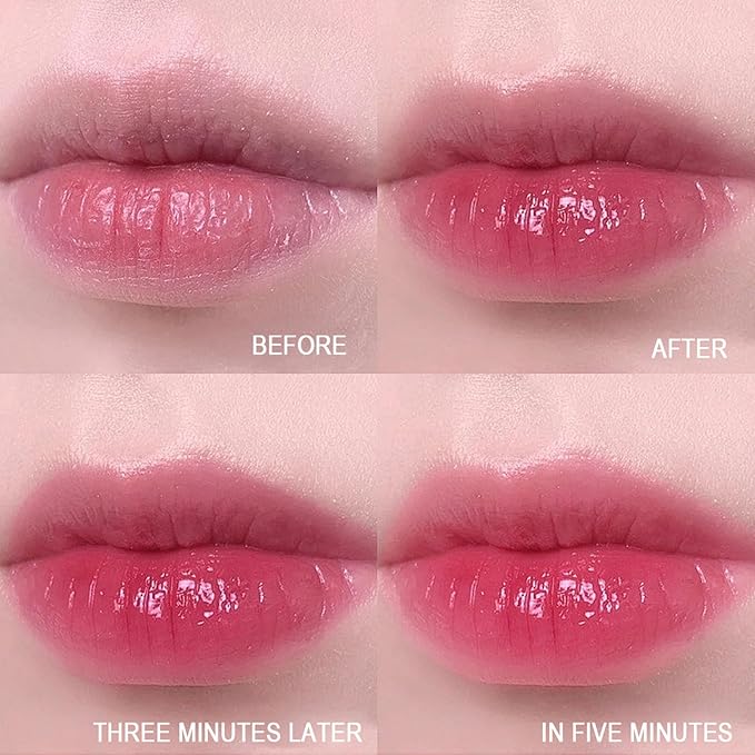 Heart Shaped Dual-use Deformable Lip Balm Stick - Honey,One end is colorless, while the other end is pink can be used as makeup, lipstick Peach. Repair, Keep Lips Moisturized, Gifts