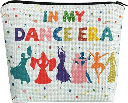 My Dance Era Canvas Zipper Cosmetic Bag, Small Makeup Bag for Women, Friends, Daughter, Sister for Dancers, Dancer Birthday Gifts for Girls (Blue)