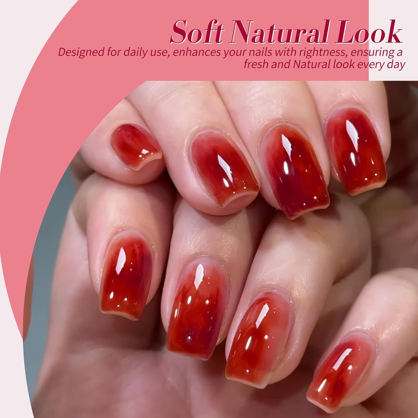 Born Pretty Jelly Burgundy Gel Nail Polish Ruby Red Glitter Cat Magnetic Eye Gel Nail Polish Fall Winter Blood Cherry Wine Red Gel Polish Glitter Soak Off Nail Art Salon Manicure Home Gift 7ml 6pcs