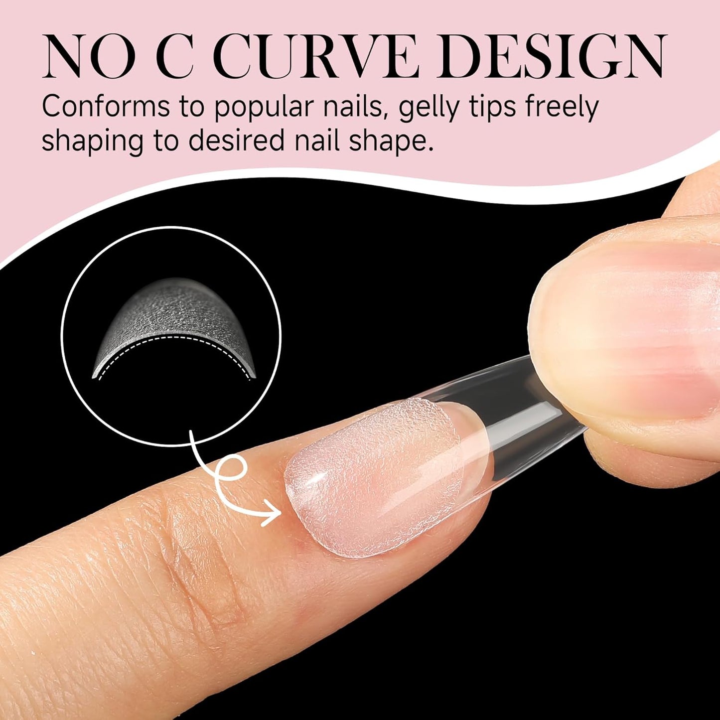 Long Coffin Nails Tips Full Cover Acrylic Nail Tips Pre-buff 240pcs Clear Coffin Fake Press On Nails No C Curve Easily DIY Art Nail Extensions Long-lasting, 12 Sizes Luckyfairy
