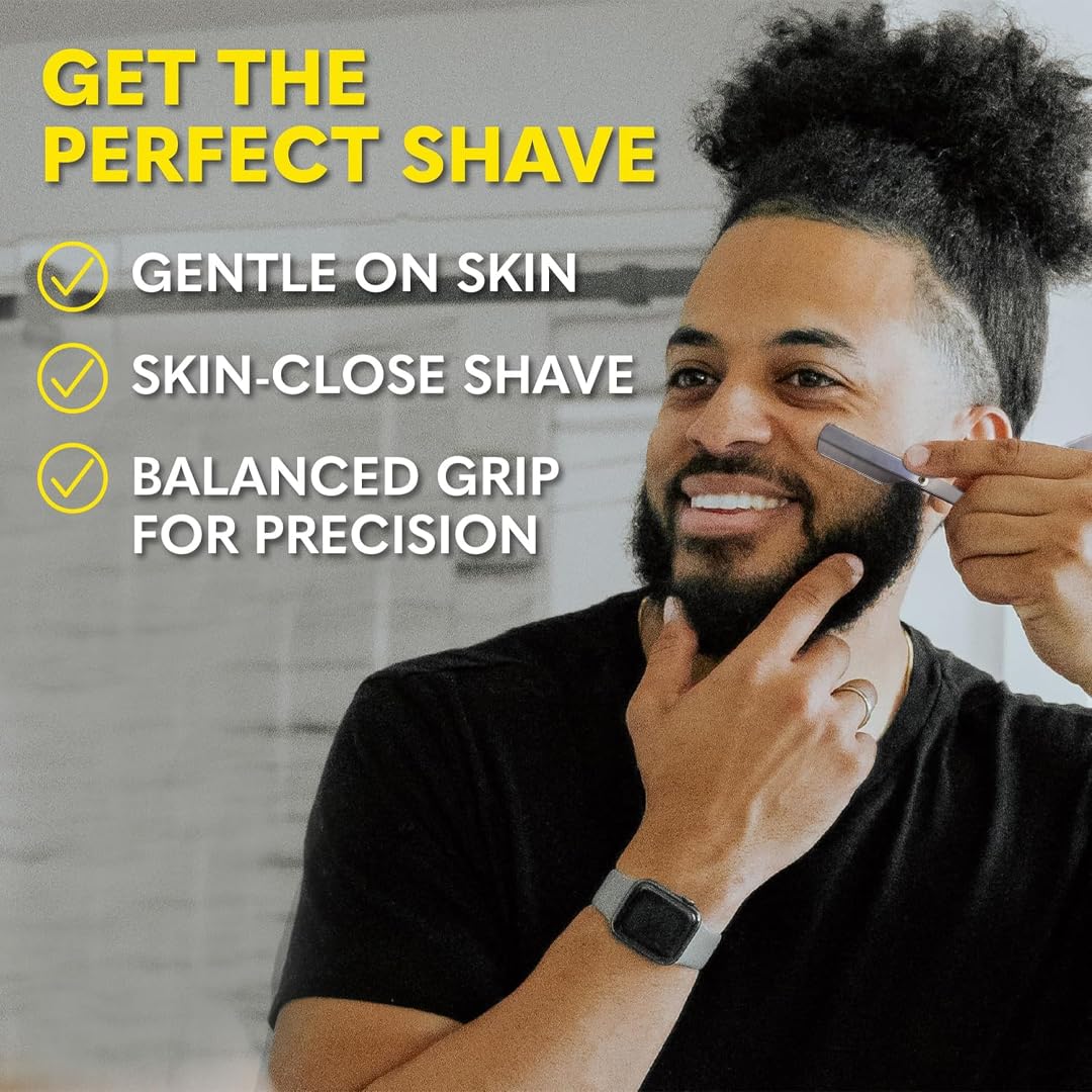 Beard Club Straight Razor for Men, Shaving Gel & Aftershave for Men – Hydrating Mens Shave Cream, Soothing After Shave Lotion & Navajas Para Barbero - Barber Straight Edge Razor Kit - Gift Kit