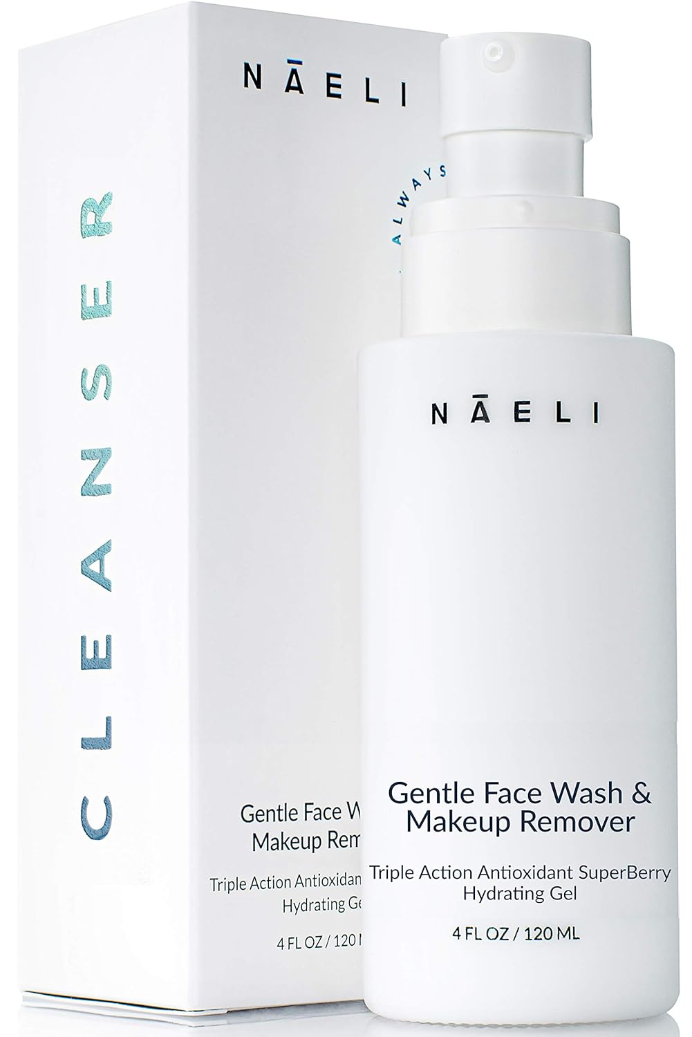 Gentle Face Cleanser - All Natural Anti Aging Vitamin C Face Wash for Sensitive & Dry Skin with Hyaluronic Acid & Antioxidants - Vegan & Cruelty Free, 4 oz