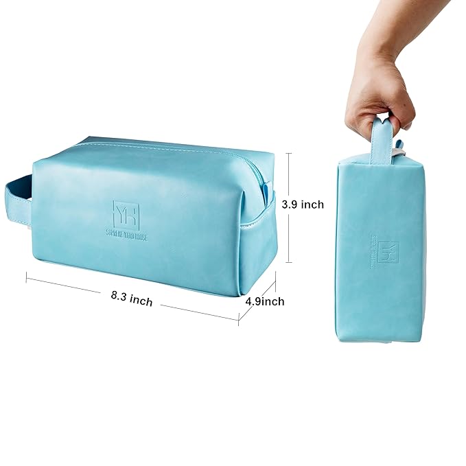 Bath and Body Mens Gift Set - Glacier Absolute - Premium Fathers Day Birthday Christmas Gifts Ideas For Him - Skin Care Kits For Men in Leather Toiletry Bag w. Full Size Items