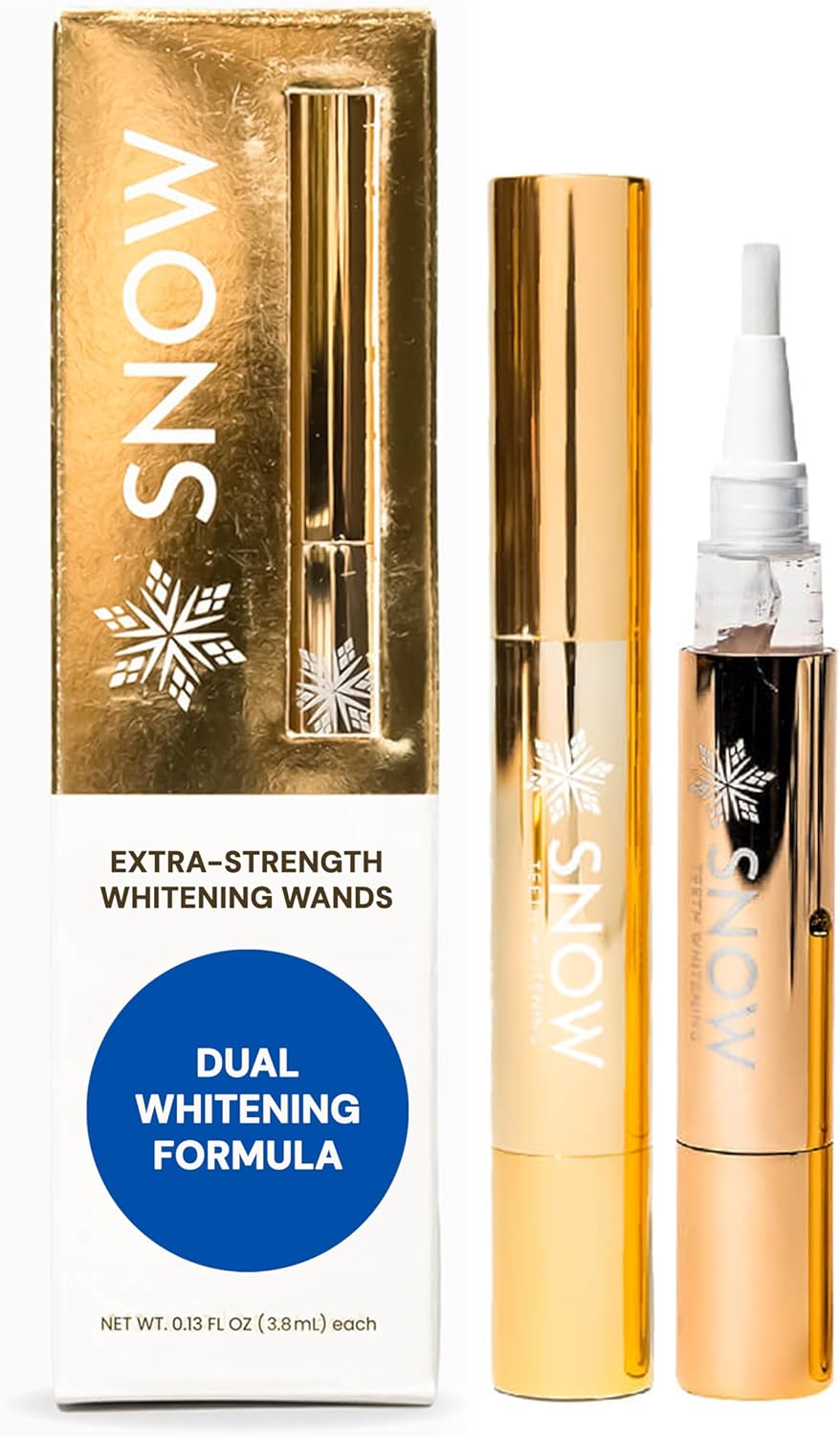 Snow Extra-Strength Teeth Whitening Serum - Oral Care Teeth Whitener Pen - Whitening Pen for Stain Removal & Whiter Teeth - Tooth Whitener with Potassium Nitrate and Hydroxyapatite - 2 Pack