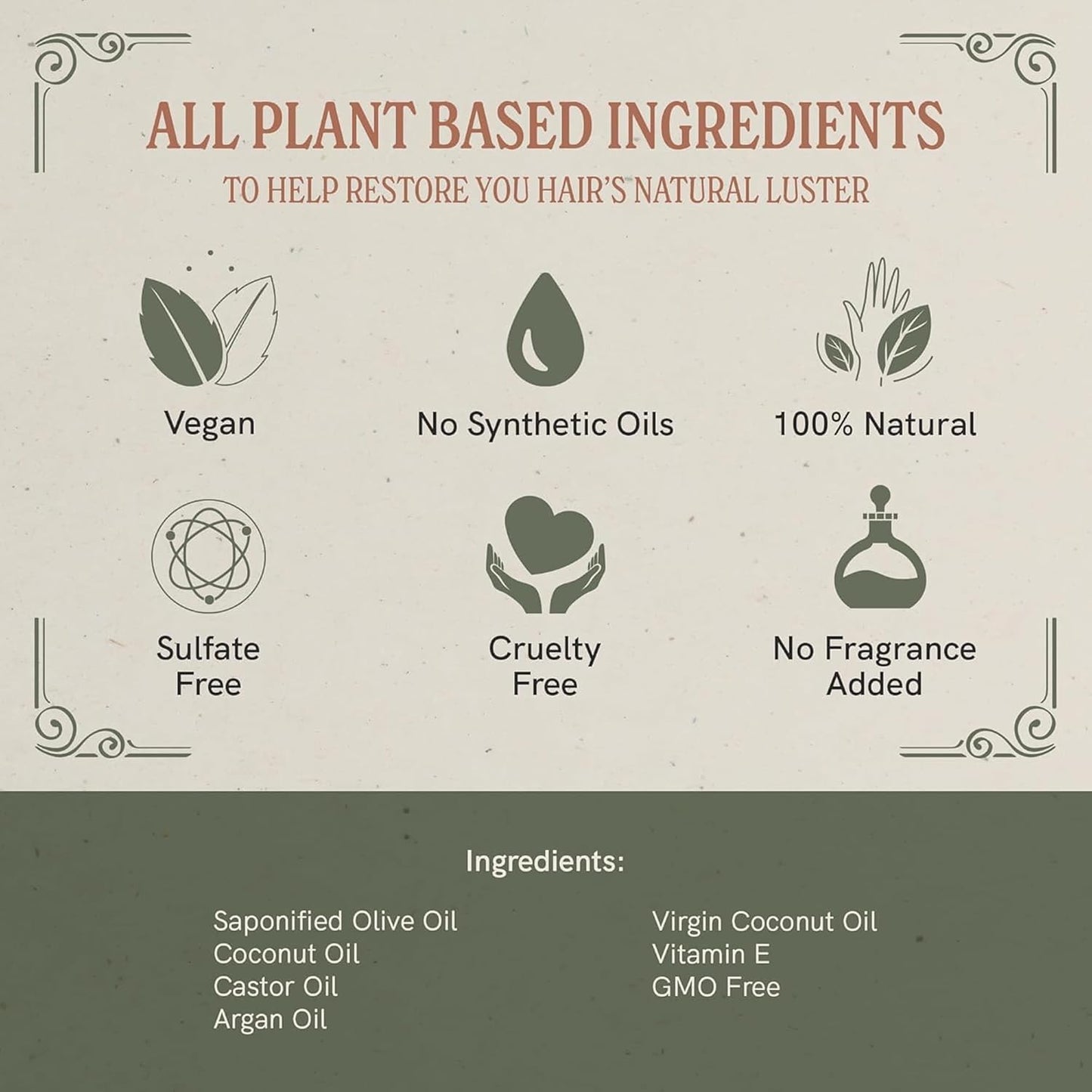 J·R·LIGGETT'S Shampoo Bar - Coconut & Argan Oil, All Natural Solid Shampoo for Hair with Olive Oil & Castor Oil, Sulfate Free, GMO Free, Restores Shine, Reduces Frizz, Manageable Hair, 3.5 oz - 2 Pack