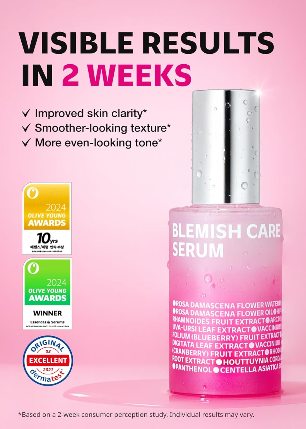 ISOI Blemish Care Up Serum for Face, Vegan Hydrating Serum for Smooth & Glass Skin Effect, Skin Barrier & Moisture Balance for Women, Arbutin, Korean Skin Care (0.85 fl. oz, 25ml)