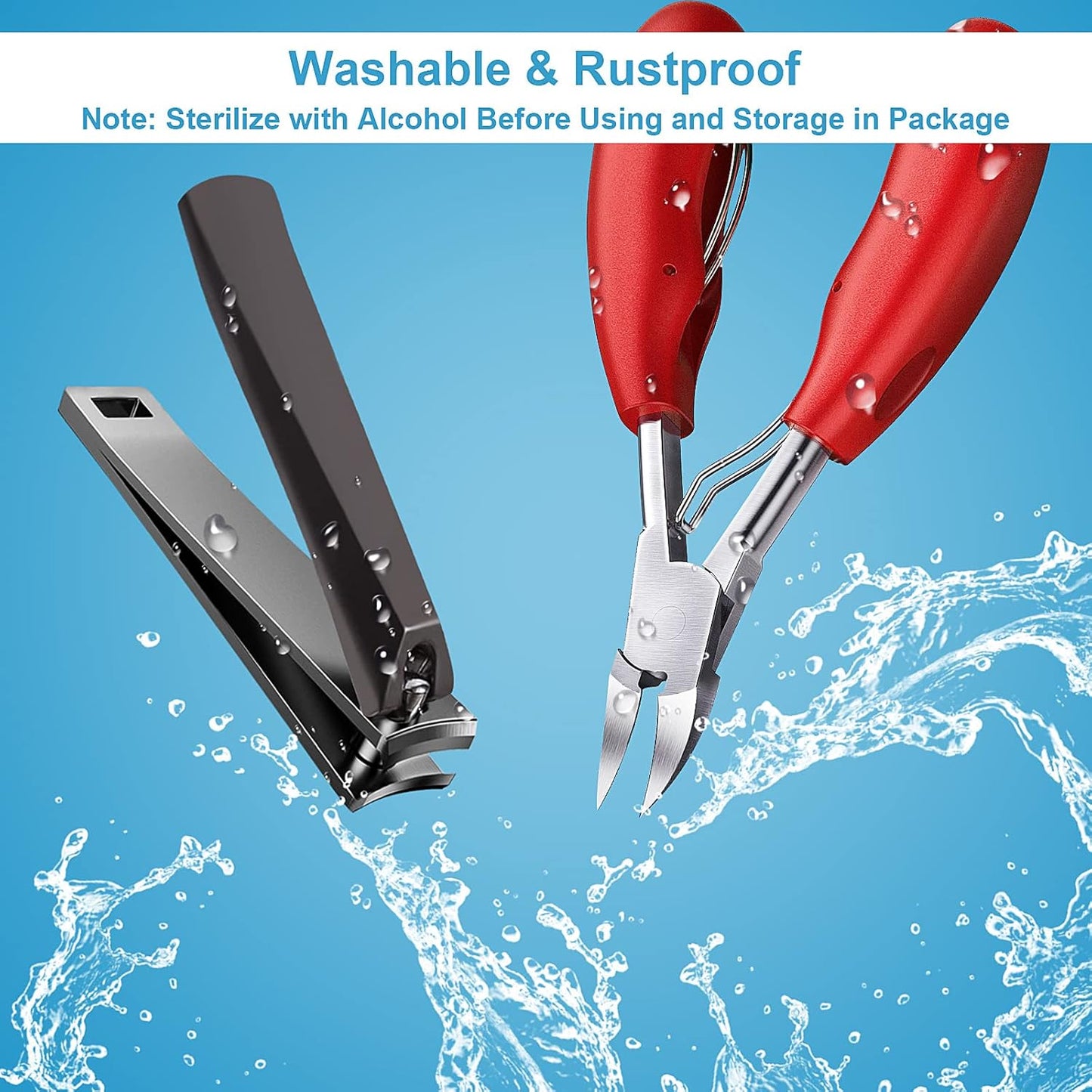 Toenail Clipper for Adults, Have Duty Nail Clipper for Ingrown Toenails, Fingernail Clippers for Thick Nails, Seniors, Men, Women, Super Sharp Curved Blade Grooming Tool