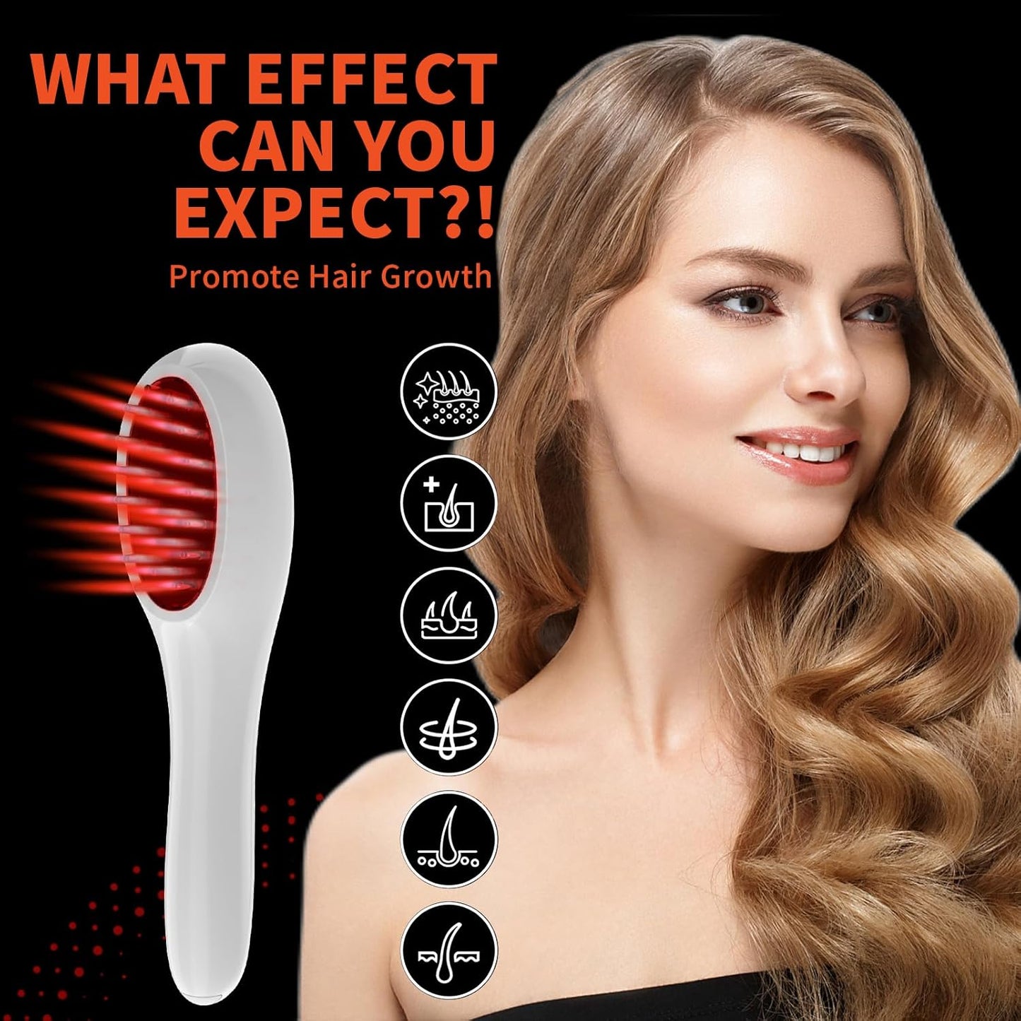 Laser Therapy Hair Growth Comb, Hand-Held Comb-Shaped Low Level Laser Therapy To Promote Hair Growth in Women and Men