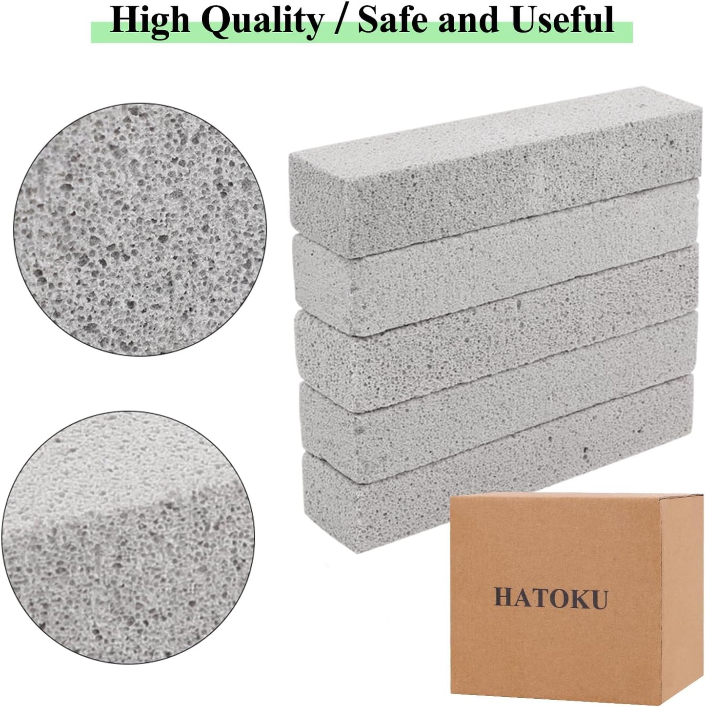 25 Pieces Pumice Stone Toilet Bowl Cleaner, Pumice Scouring Stick Remove Hard Water Ring in Toilet, Pumice Stones for Cleaning, Household, Bath, Kitchen, Pool (5.9 x 1.4 x 0.9 Inches)