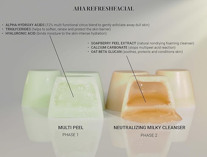 Smooth & Brighten System Collection, Activator with AHA Facial & Vitamin C Concentrate, Skin Renewal Trio, Skin Care Routine,Suitable for Dry Skin, Gift Bundle / Starter Kit