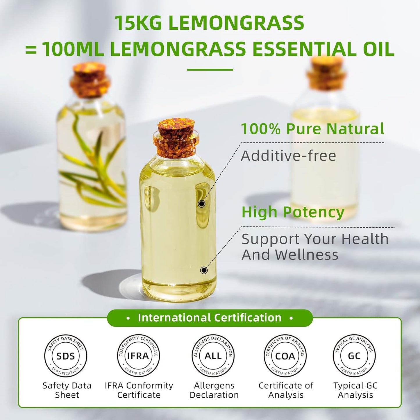 HIQILI 32 Fl Oz Lemongrass Essential Oil, 100% Pure Natural Undiluted Premium Oils