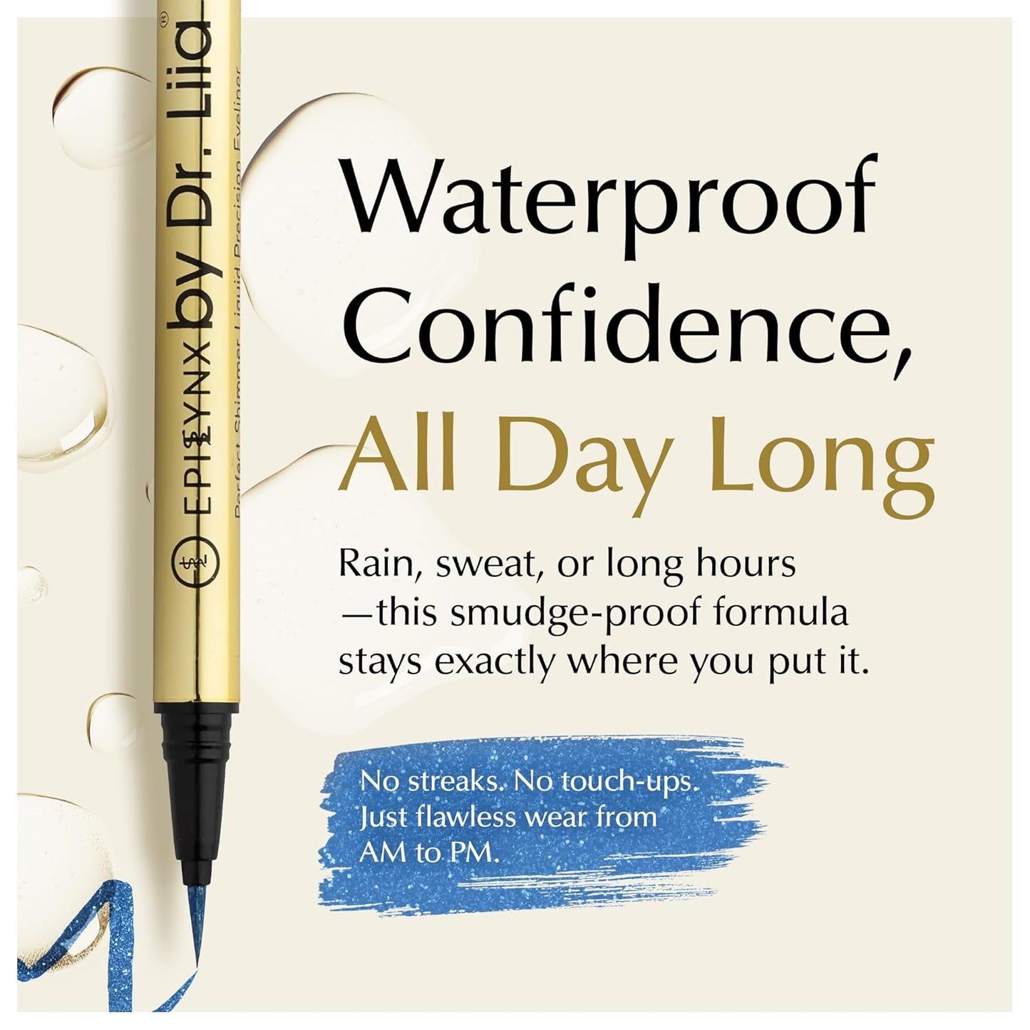 Waterproof Eyeliner - Smudge-Proof Liquid Eyeliner Pen with Precision Tip for Smooth, Long-Lasting Application - Vegan, Hypoallergenic & Gluten-Free Eye Liner - 2mL Shimmer Royal Blue