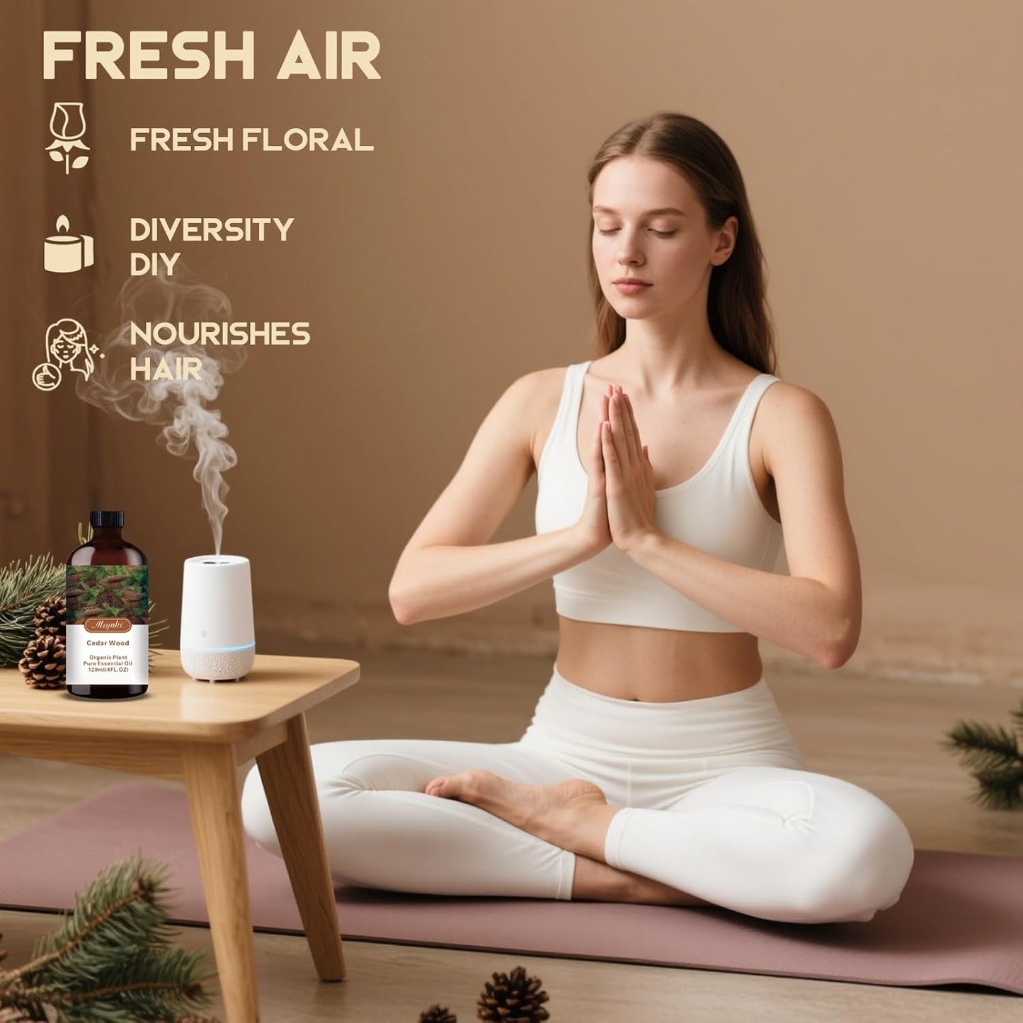 Cedarwood Essential Oil-Cedarwood Fragrance Oil 4.33oz (130ml)-100% Pure Natural Scent for Diffusers, Candles, Soap Making & Aromatherapy-Relaxing Home & Gift Essential Oil for Bath, Massage