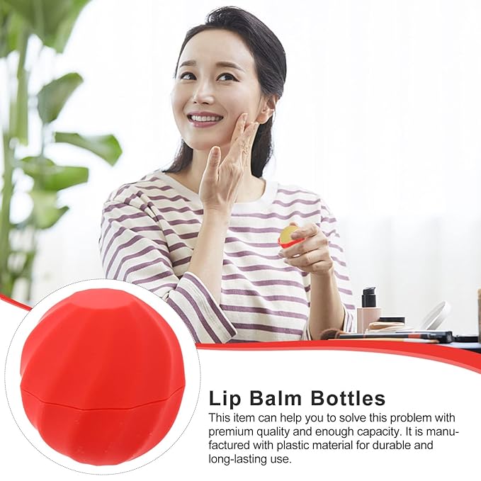 FRCOLOR Lip Balm Tubes Jar Lip Gloss 10Pcs Empty Lip Lip Balm Bottles Filling Lipstick Box Empty Lip Balm Sphere Containers Balm Sphere Containers Lip Balm Tube Refillable Lip Balm Containers