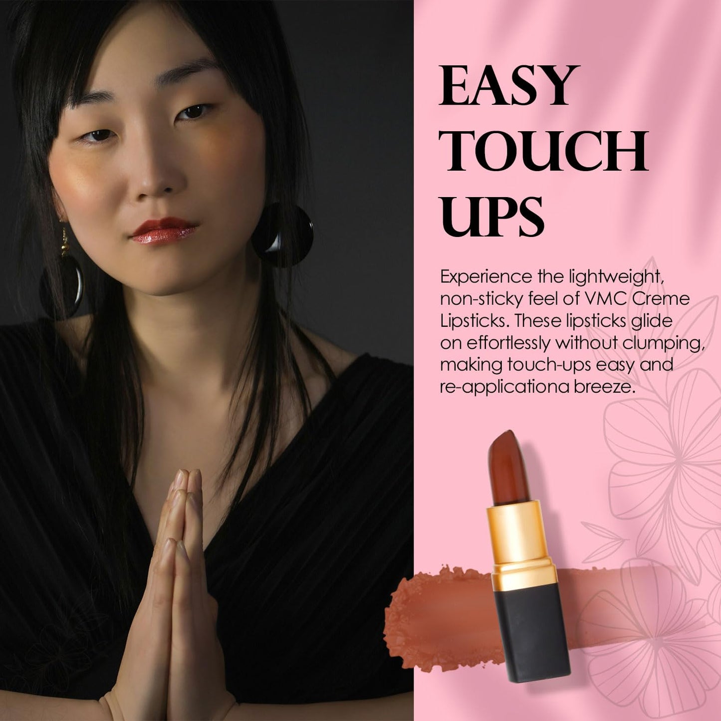 Vera Moore Creme Lipstick, Long Lasting, Lightweight, Moisturizing Opaque Color with Staying Power, Fragrance, and Paraben Free Cosmetics Soft Lipstick (Kiss N Tell)