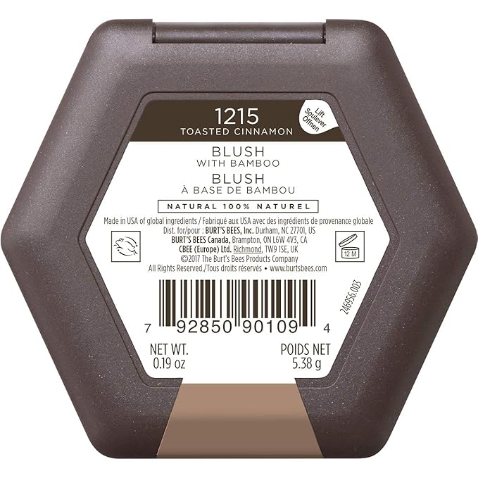Burt's Bees 100% Natural Origin Blush with Vitamin E, Toasted Cinnamon - 0.19 Ounce