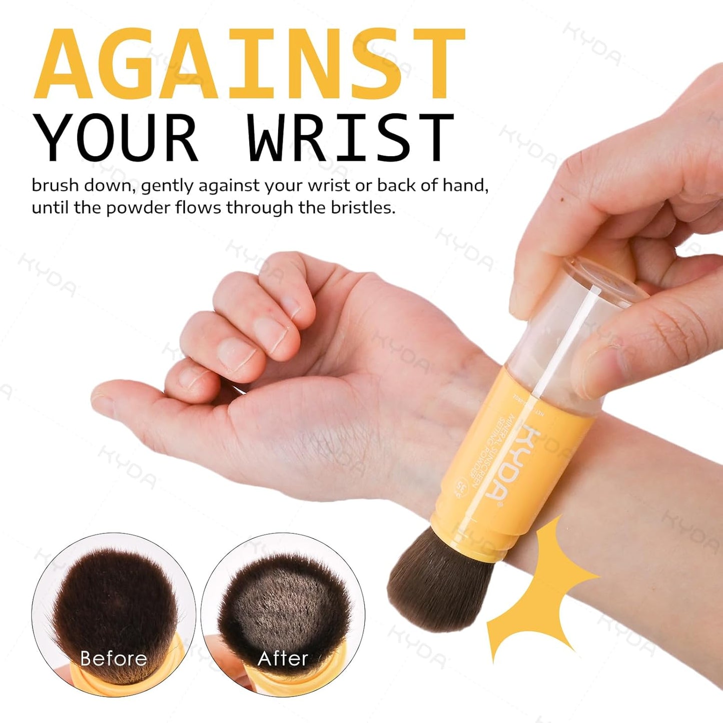 KYDA 2 Pcs Mineral Sunscreen Powder for Face & Scalp, Mineral Scalp Sunscreen SPF 35, Lasting Oil Control Matte Loose Setting Powder, Lightweight Breathable for All Skin Type, Translucent