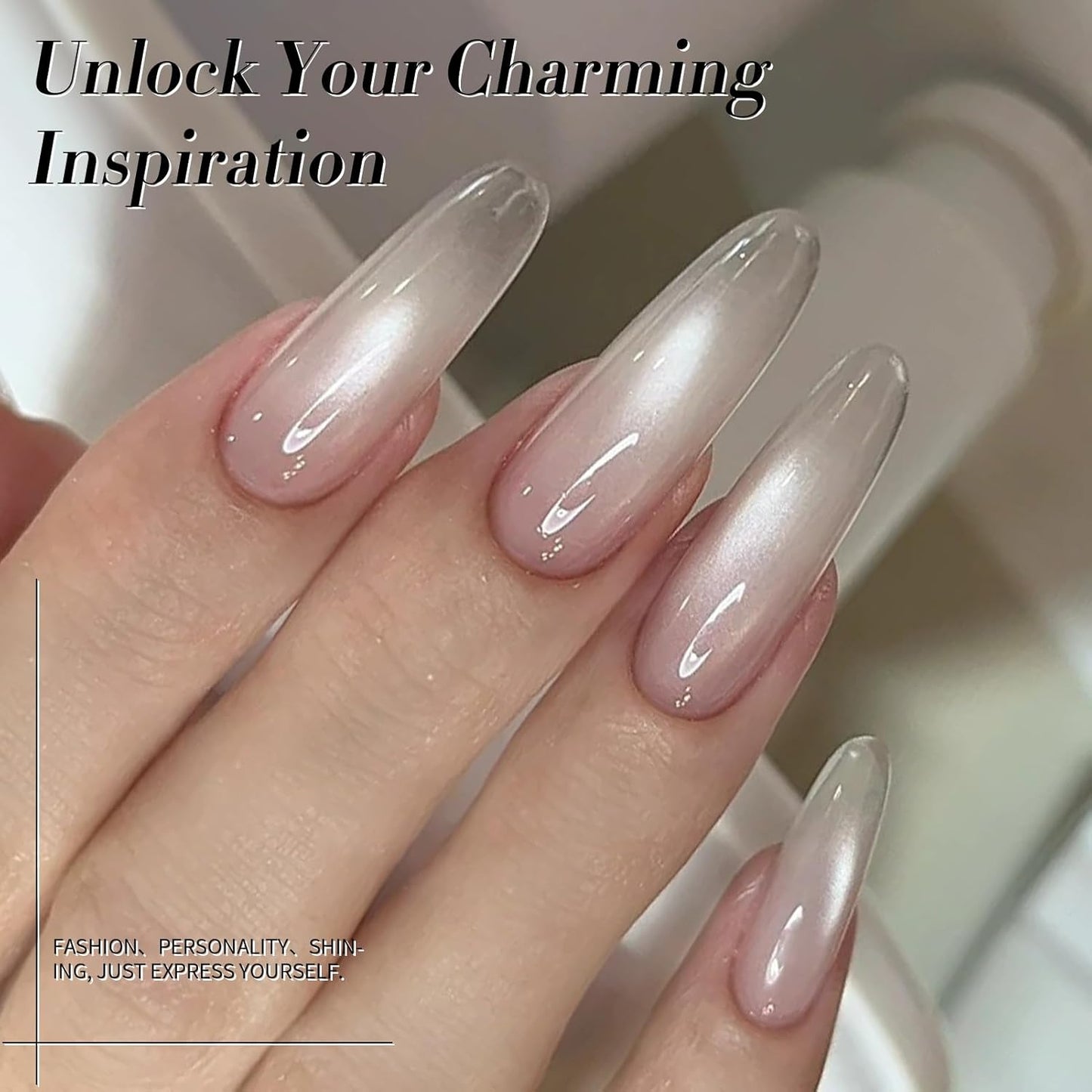 Born Pretty Magnetic Gel Nail Polish Flowing Light White Cat Magnetic Eye Gel Nail Polish White Auroras Cat Magnetic Eye Gel Polish Nail Art Vanish 15ML