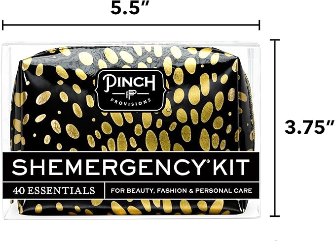 Pinch Provisions Shemergency Kit for Her, 40 Emergency Essential Items, Compact, Multi-Functional Pouch, Gift for Women, Birthday, Bachelorette Parties, and More!