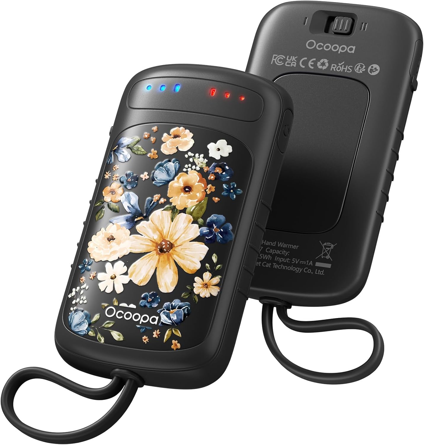 OCOOPA Hand-Warmers-Rechargeable Dual Sided, 2 in 1 Electric-Hand -Warmers with UL Certified, 3 Heating Level, Pocket Sized USB Hand Warmers for Camping, Hunting, Commuting, Gifts for Men, UT5 Duoheat