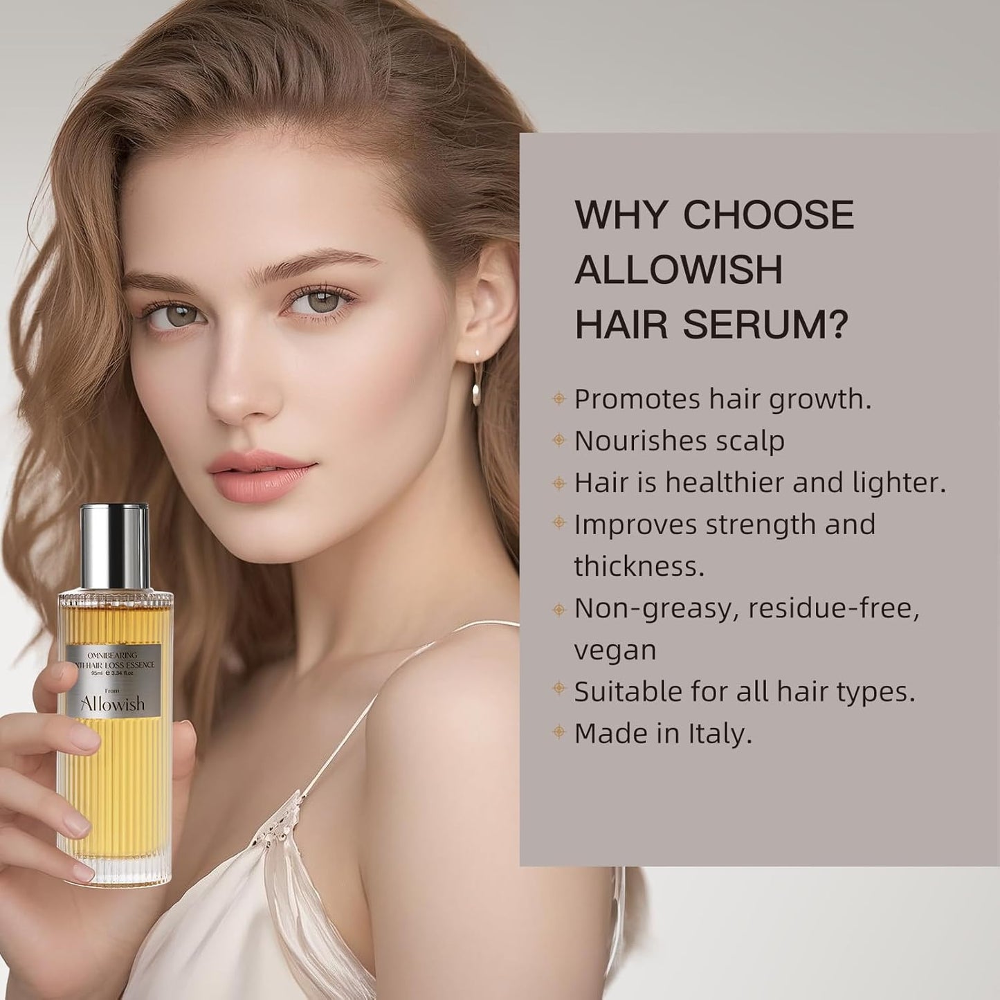 Hair Growth Serums 95 ml - Rosemary Hair Thickening Serum with Biotin, Caffeine for Hair Thinning & Shedding – Promotes Healthy Scalp, Fuller, Nourish, Strengthens Roots