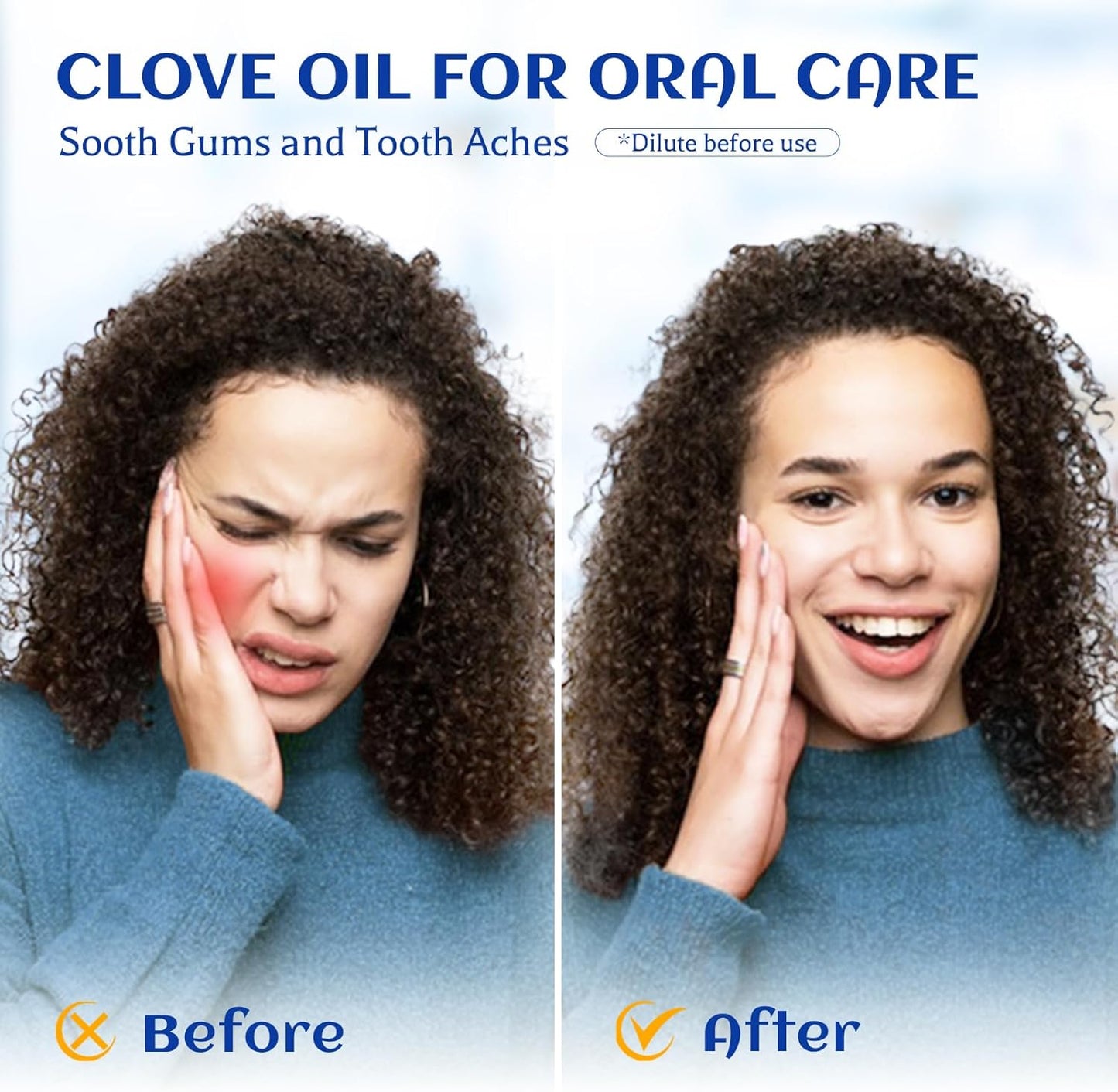 HIQILI 100ML Clove Oil for Teeth and Gums, Tooth Aches, Spray, Aromatherapy, 100% Pure Natural - 3.38 Fl Oz