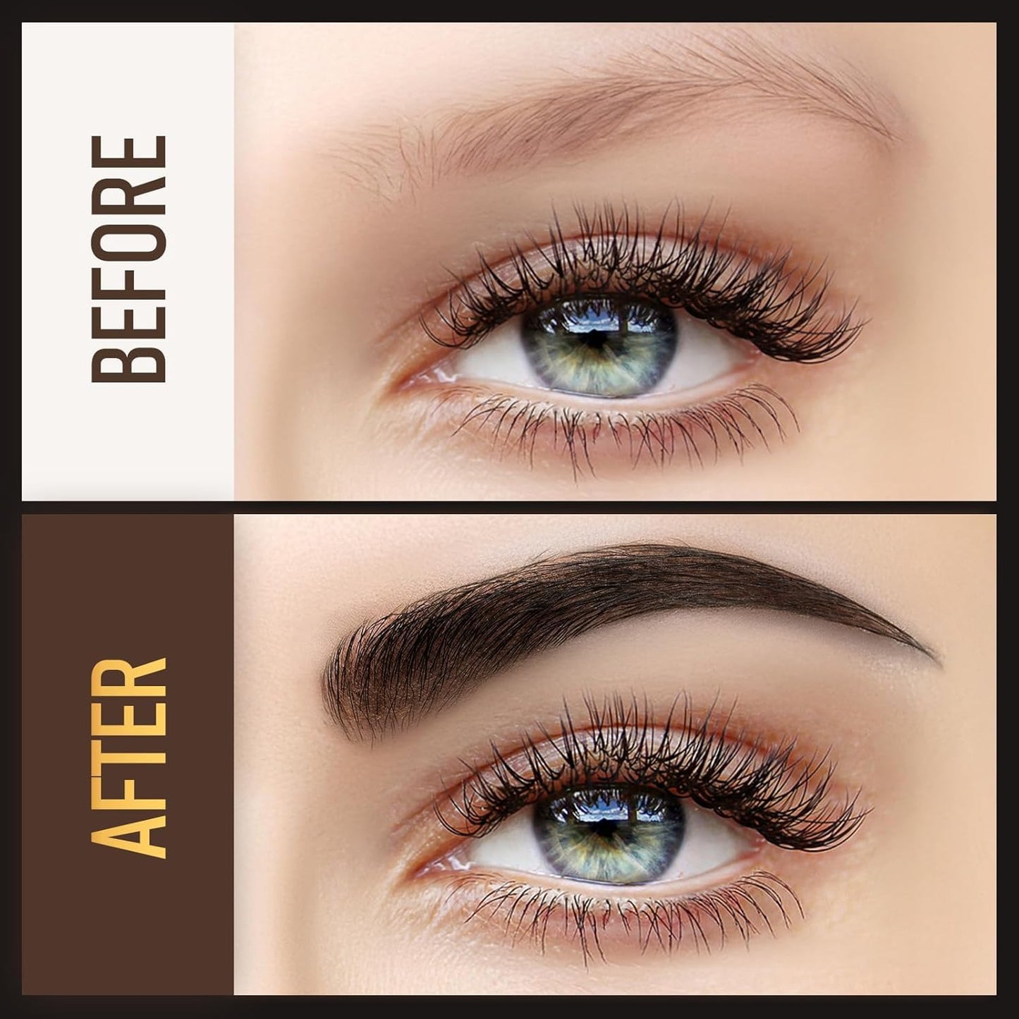 Waterproof Eyebrow Pencil with 4 Tip Microblading Pen and Dual-ended Brush, for Natural-Looking Brows, Long-Lasting, Blonde