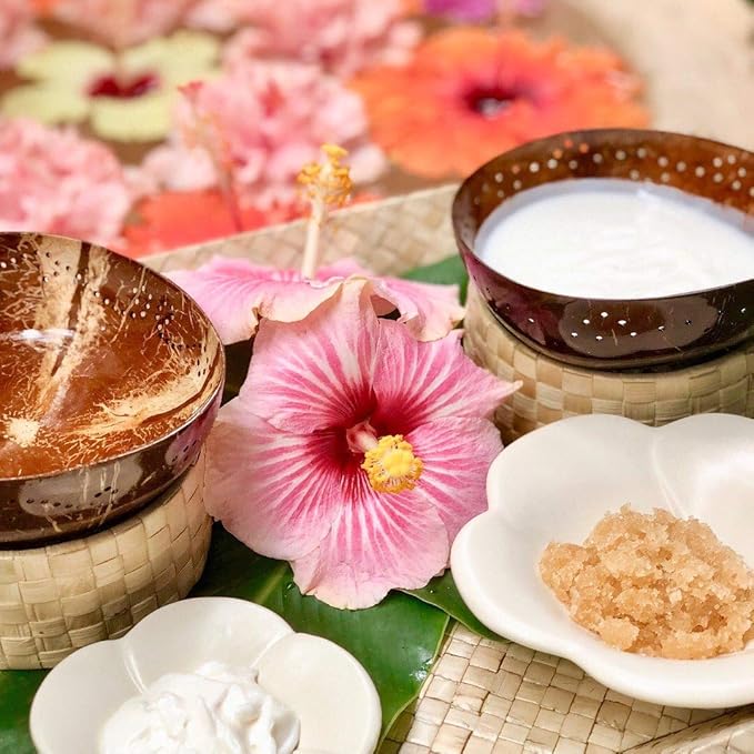 Pure Fiji Spa Gifts for Women and Man - Body Gift Box Include: Sugar Scrub , Bath and Body Oil, Body Butter and Body Lotion, Scent Coconut Lime Blossom