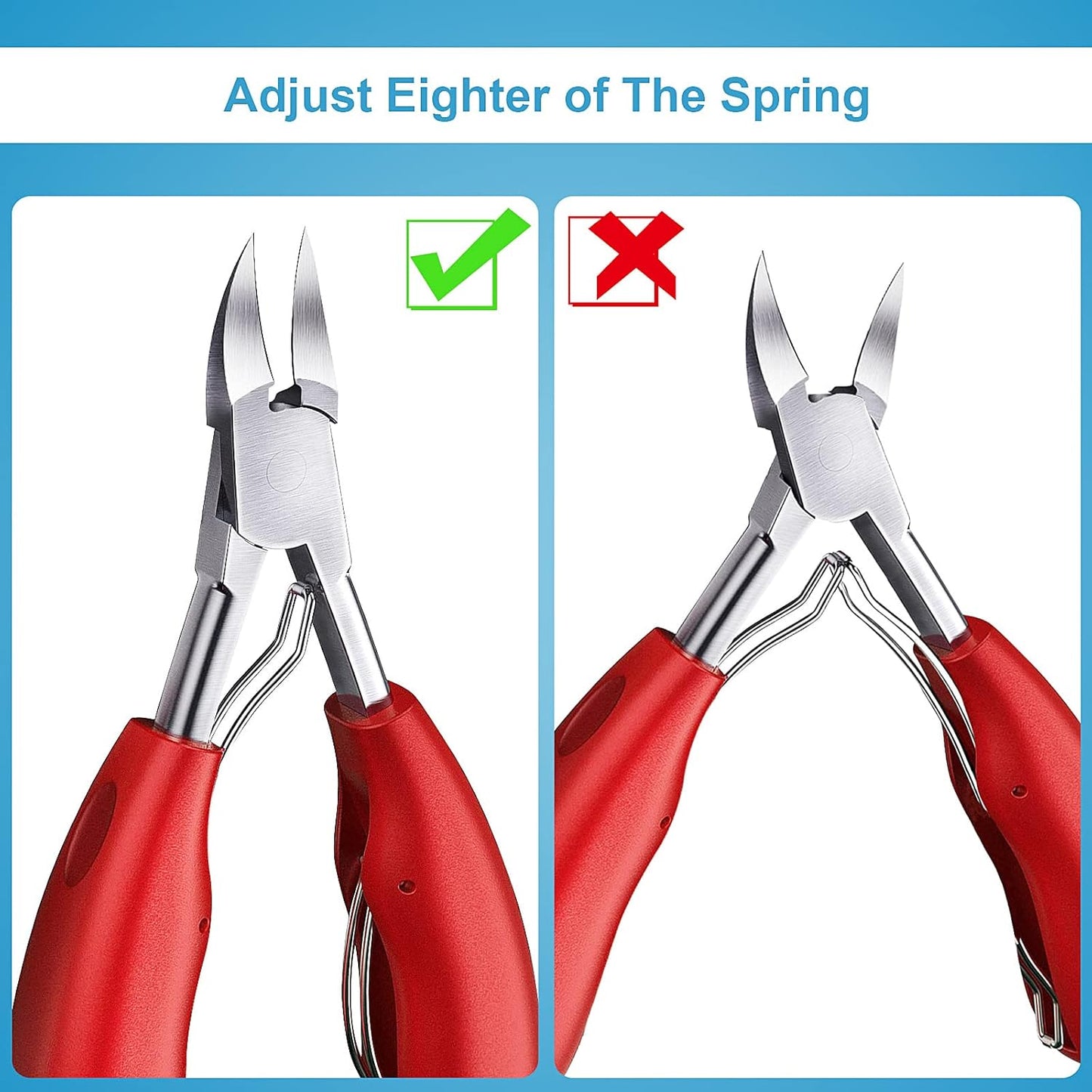 Toenail Clipper for Adults, Have Duty Nail Clipper for Ingrown Toenails, Fingernail Clippers for Thick Nails, Seniors, Men, Women, Super Sharp Curved Blade Grooming Tool