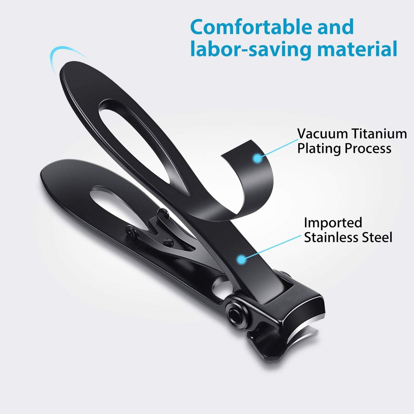 Mudder 2 Pieces Oversized Thick Nail Clippers Wide Jaw Large Cutter Toenails Fingernails Tough Ultra Sharp Stainless Steel Trimmer Gift for Christmas Ingrown Manicure Pedicure Men Women Elder Adults