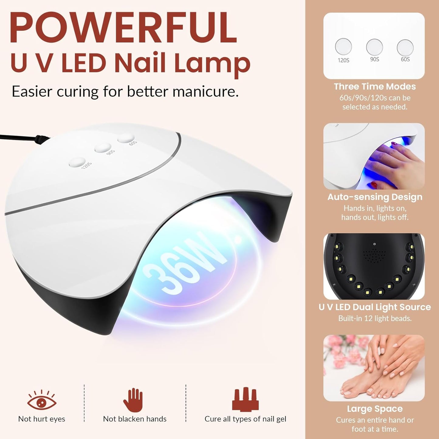 VANREESA 24 Colors Gel Nail Polish Kit with U V Light 42 Pcs Gel Polish Nail Kit Glossy & Matte Top Coat Complete Nail Kit with Manicure Tools Gifts for Women