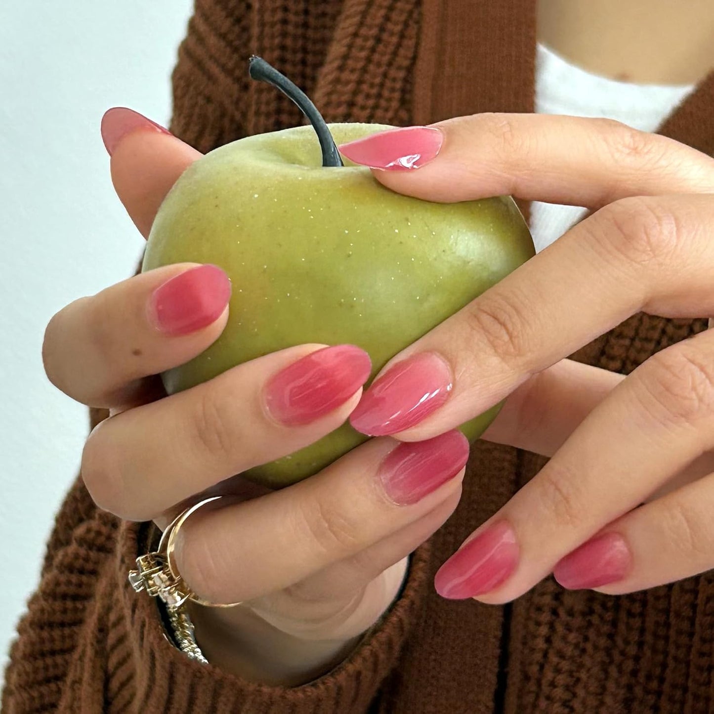 Semi Cured Gel Nail Strips - Minimalist Ombre Nail Polish Wraps, Works with Any UV Lamp - Long Lasting Easy Salon Manicure - 24pcs with 2 Prep Pads, Nail File & Cuticle Stick (Grape Soda)