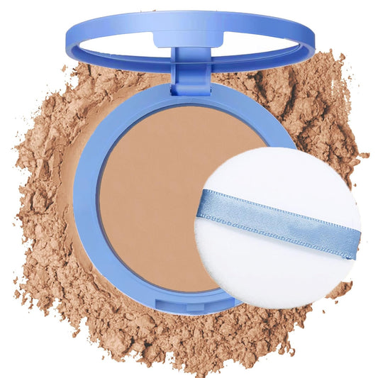 Oil Control Face Pressed Powder,Matte Smooth Flawless Setting Powder Makeup,Waterproof Long Lasting Finishing Powder,Cruelty Free Lightweight Face Cosmetics,0.35Oz(ORANGE HONEY)