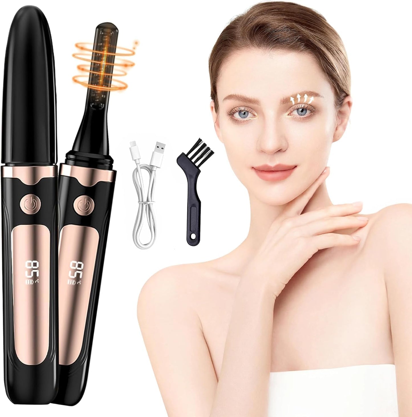 Heated Eyelash Curler, Best Selling Eyelash Curler, 10 Seconds Quick Heat - Lasts Long - with Led Display, use with Mascara, Suitable for Women and Girls