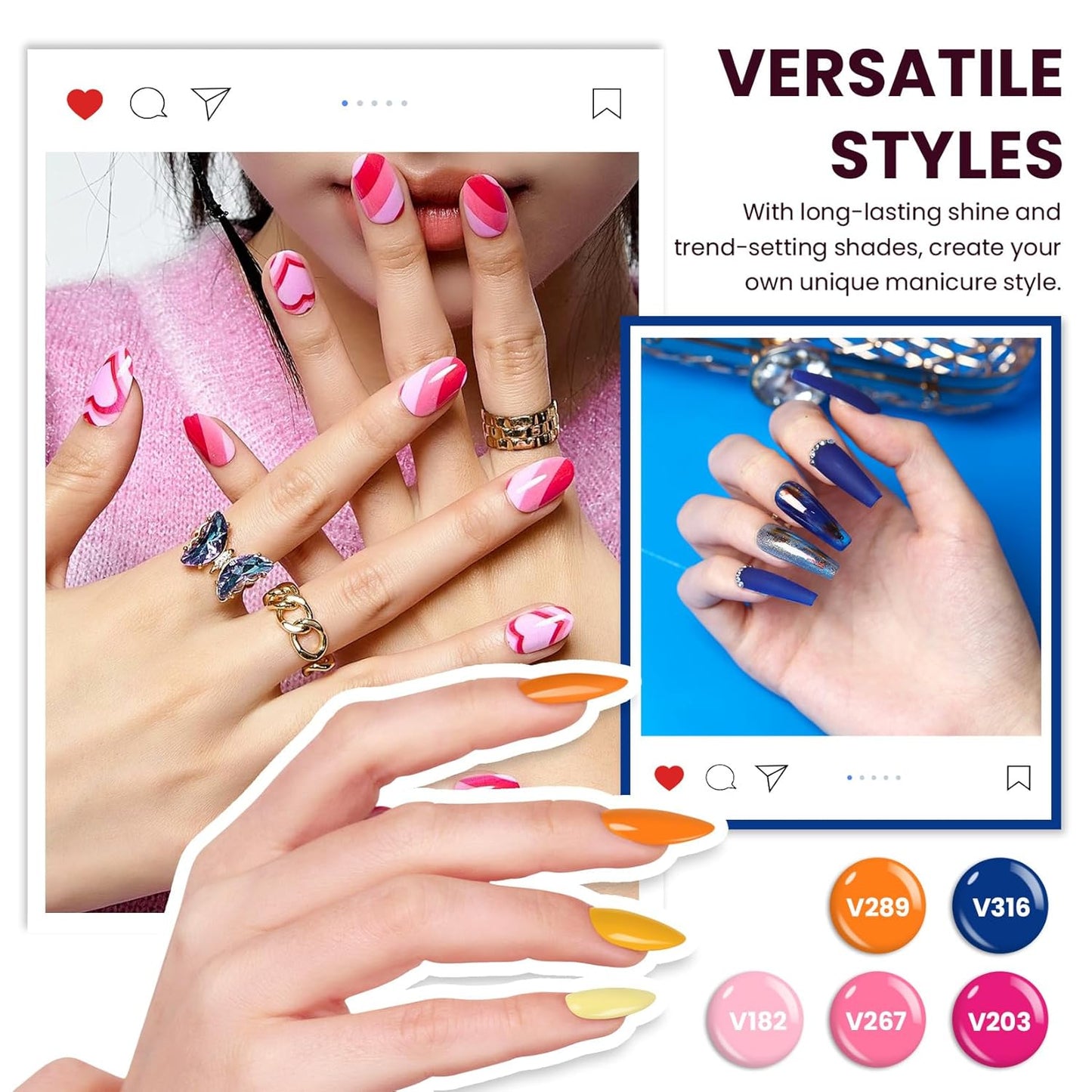 VANREESA Gel Nail Polish Kit with U V Light 36 Pcs Gel Polish Nail Set 20 Must-have Colors Nail Polish Set + Base Coat and 4 Effects Top Coat Manicure Tools Beginners Nail Kit Gifts for Women Girls