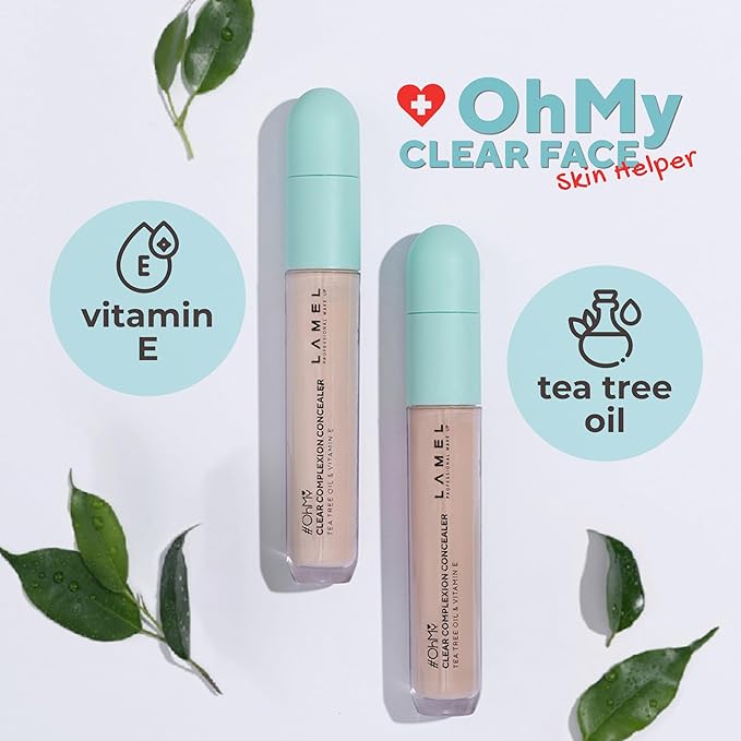 LAMEL OH my Clear Face Concealer - Vitamin E & Tea Tree Extract - Skin Care, Moisturizing & Waterproof - Anti-Aging Formula - Brightening & Protection, 403-0,23 fl.oz