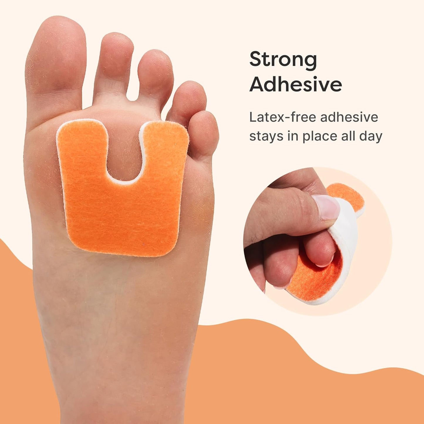 ZenToes Callus Pads | U-Shaped Design Moleskin Blister Pads | Self-Stick Adhesive Felt All Day Comfort Cushions for Calluses and Corns | Reduce Pressure and Friction | 18 Count (Blue/Green/Orange)