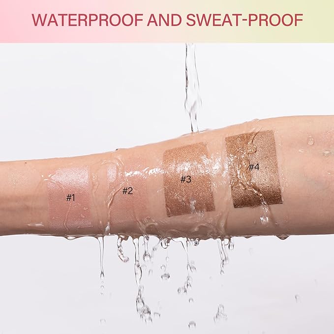 MEICOLY Cream Bronzer Stick, Natural Highlight Contour Makeup,Face Highlighter Stick,Contour Stick Facial Contouring Stick,Buildable Face Bronzer Face Shaping,Waterproof,04 Beach Glow