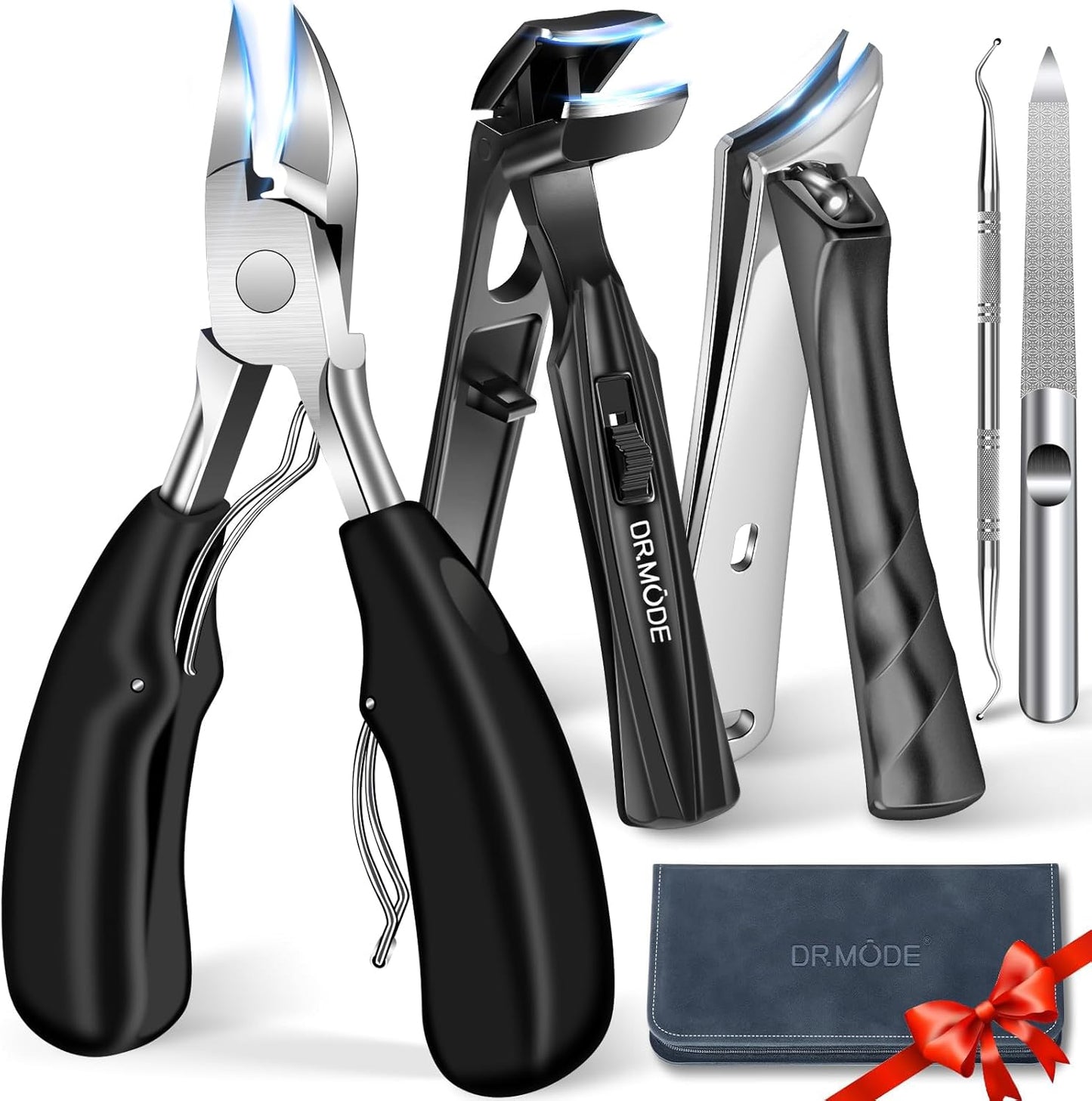 2025 Toenail Clippers for Thick Toenails for Seniors, Angled Head Large Toe Nail Clippers Set for Men, Heavy Duty Ingrown Toenail Clippers with Long Handle, Ultra Sharp Slanted Nail Cutter Wide Jaw