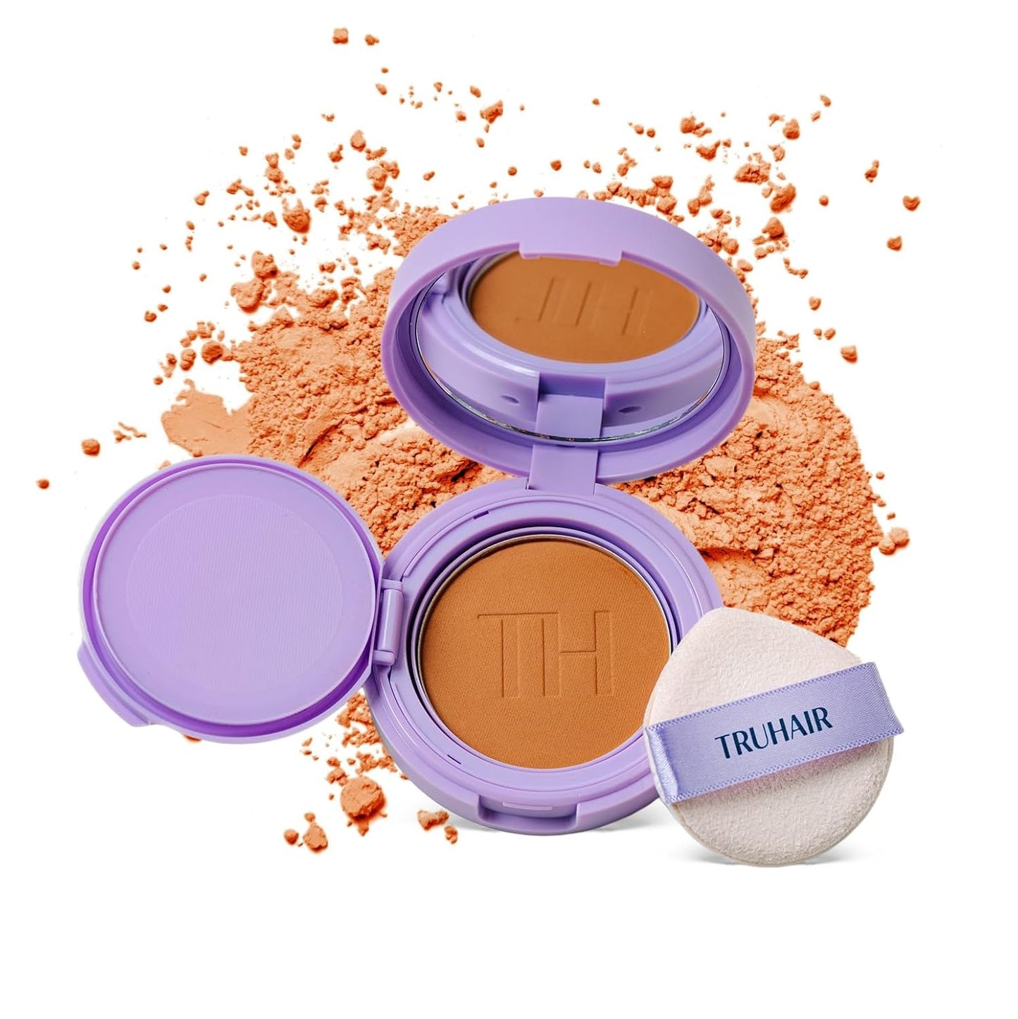 TRUHAIR Root & Scalp Cover Up Pressed Powder Compact, Waterproof, Weightless Hair Coverage & Bald Spot Concealing, Root Touch Up Hair Color for Gray Coverage & Thinning Areas, 0.35 Oz (Auburn)