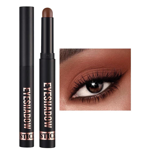 Matte Eyeshadow Stick Blendable Cream Eyeshadow Hypoallergenic Neutral Eye Shadow Stick, Waterproof Long Lasting High Pigmented Smokey eyeshadow Pencil (15# Mocha Matte)