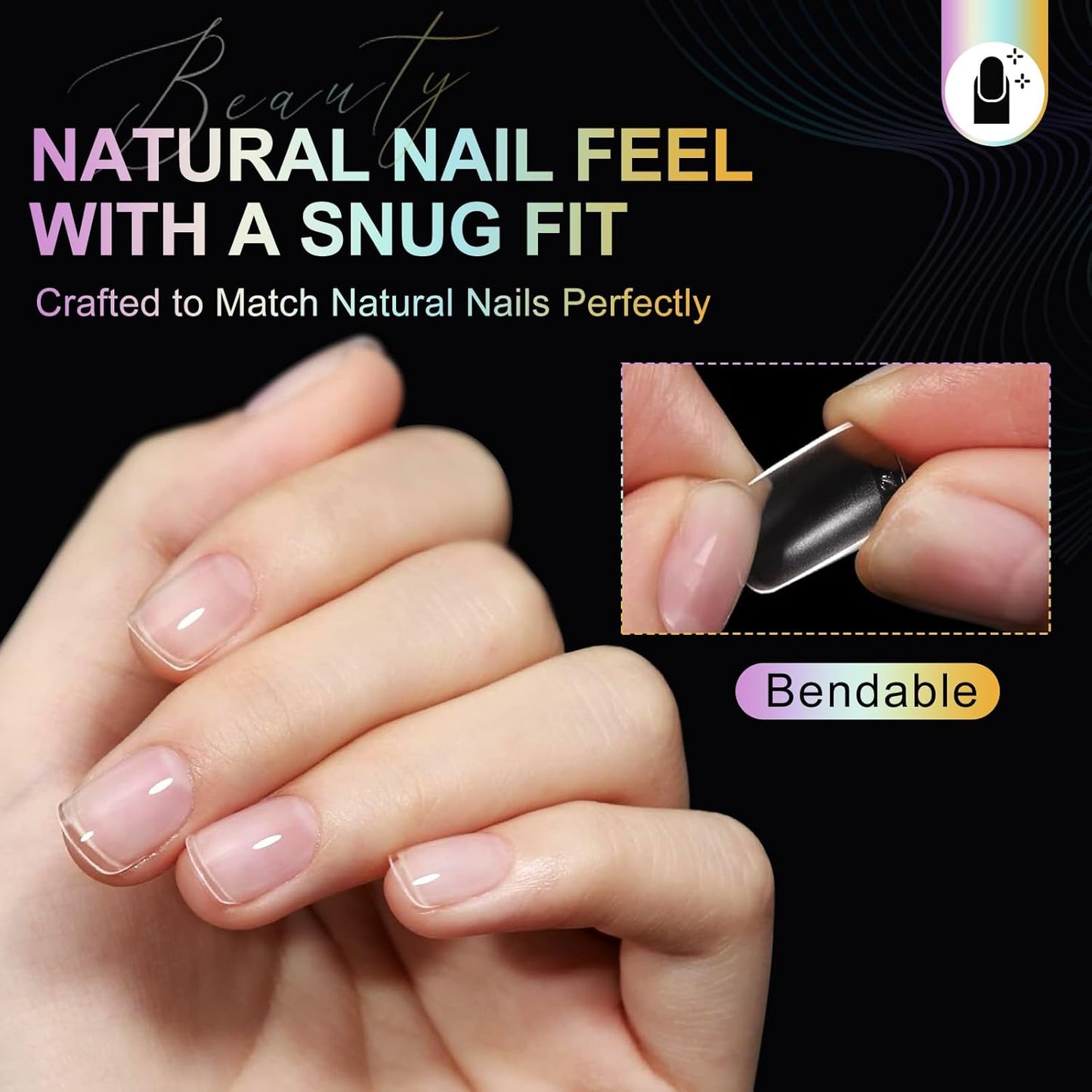 Short Nail Tips Extra Short Square Soft Gel Nail Tips 240Pcs Fake Nails Pre-Shaped Half Matte Acrylic Full Cover Clear Pre Etched Nails for Nail Extension Manicure Home DIY Salon 12 Sizes Gelly Tips