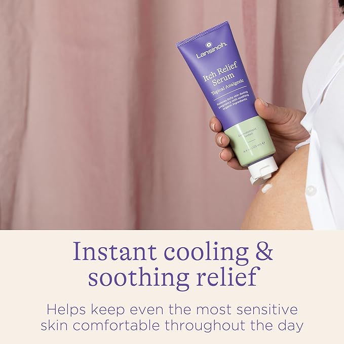 Lansinoh Anti-Itch Serum for Pregnant Moms, Skin Care & Itch Relief Lotion, Safe for First Trimester, Pregnancy Essentials, 4.4 Ounces