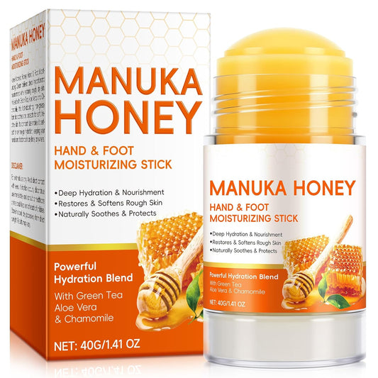 60% Urea Cream, Manuka Honey Hand Foot Moisturizer Cream for Dry Cracked Heels, Foot Care Stick for Softening and Moisturizing Skin, Deep Hydration, 1.41Fl Oz