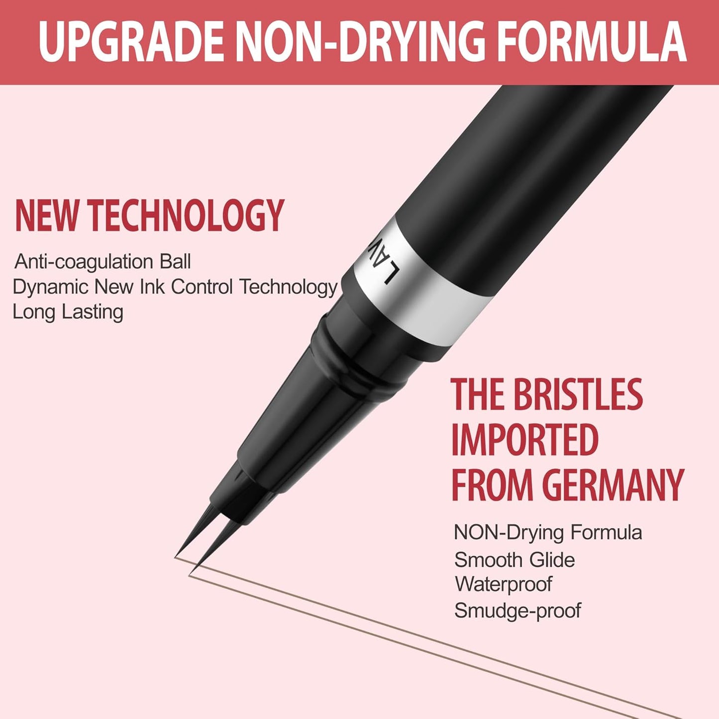 Eyebrow Pencil, 2-in-1 Waterproof Eyebrow Pen, with 2 Tip Microblading Eyebrow Pencil and Ultra-Precise Brow Pencil, with Eyebrow Brush, Eyebrow Pencils for Women, Natural Hair-Like Brows - Black