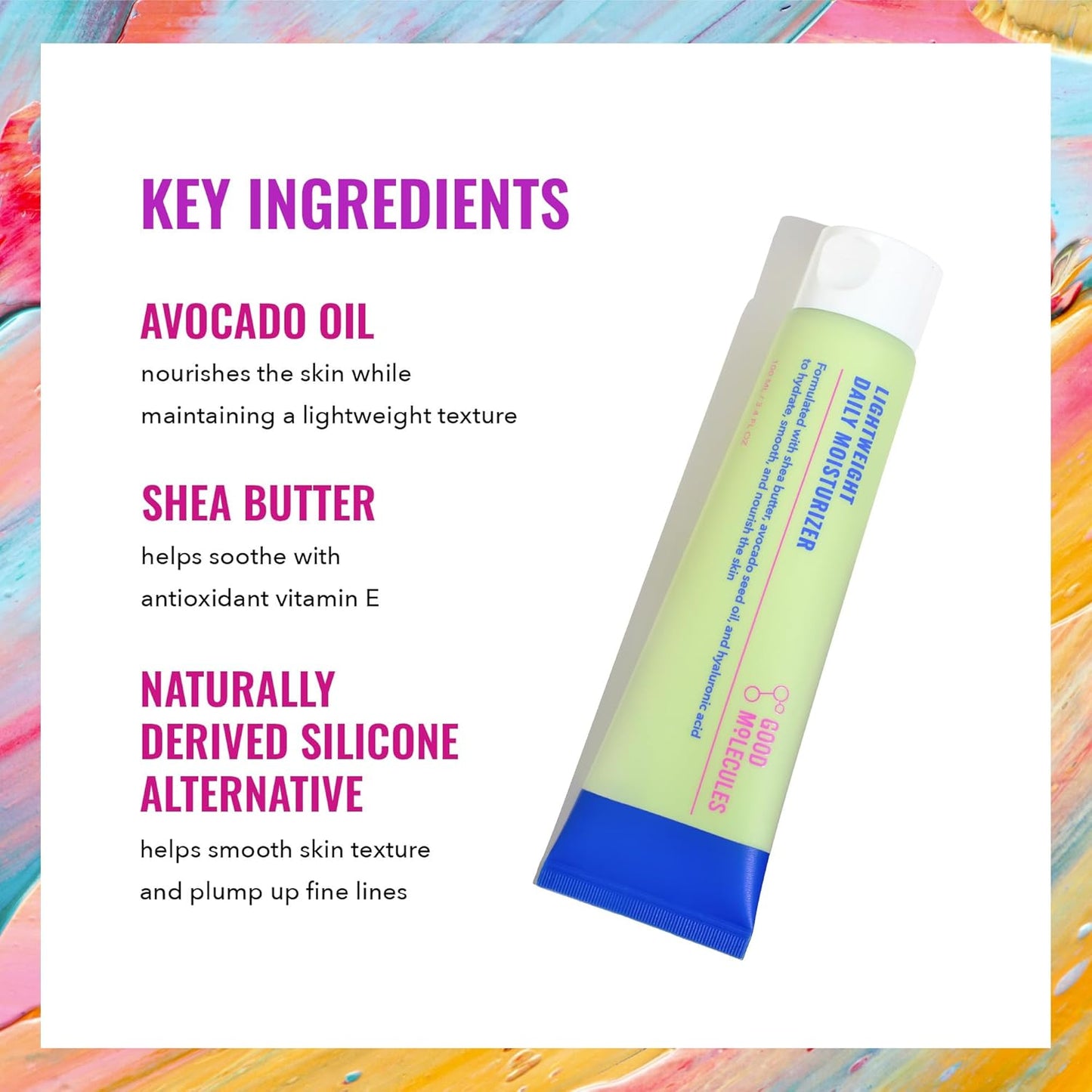 Good Molecules Lightweight Daily Moisturizer - Non-Greasy Face Moisturizer with Shea Butter and Hyaluronic Acid for Deep Hydration - Face Lotion, Skin Care for Face