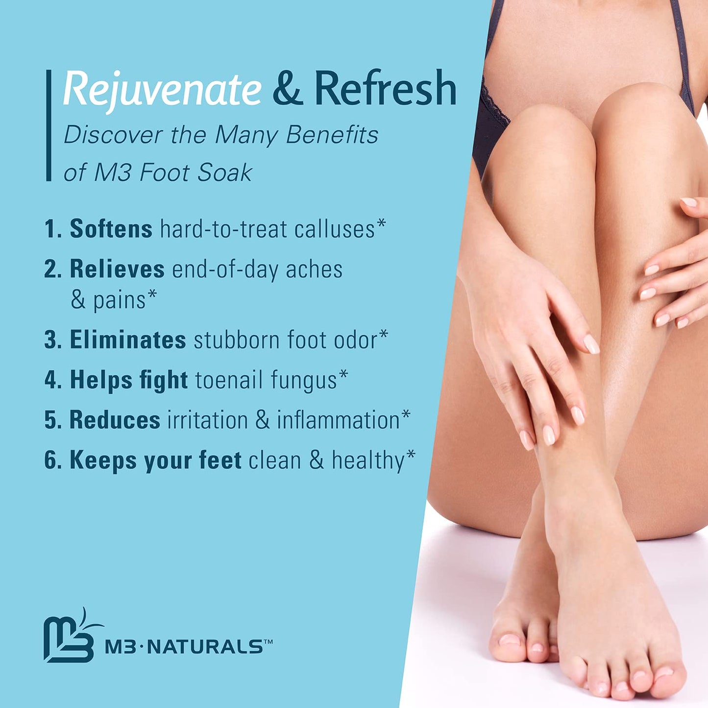 Tea Tree Oil Foot Soak and Epsom Salts for soaking | Foot Spa and Remedy for Athletes Foot, Stinky Feet, and Foot Soak for Dry Cracked Feet | Detox Foot Soak and Tea Tree Oil for Healthy Toenails 16oz