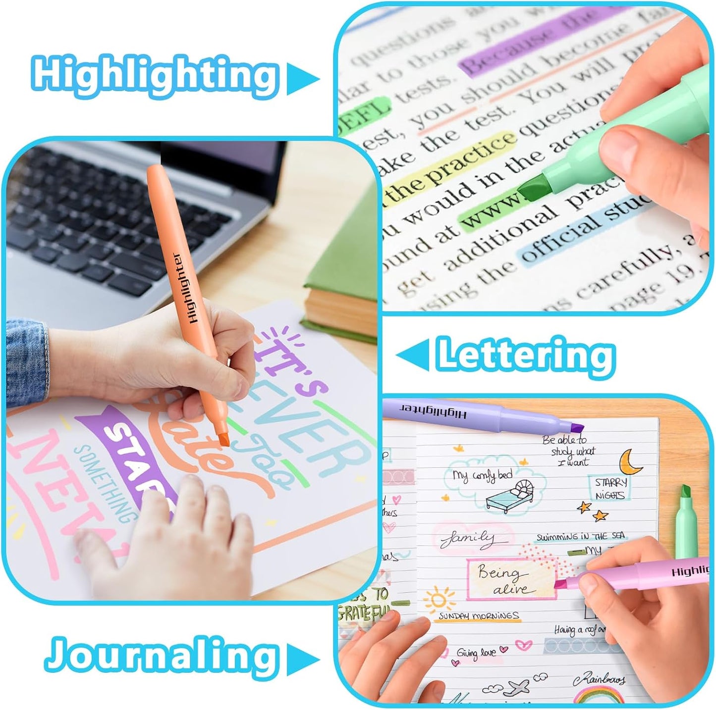 Highlighters Bulk, Chisel Tip Dry-Quickly Highlighter Markers, 108 Count-6 Assorted Colors Highlighters Bulk Pack for Adult Kids, Office Classroom Must Have, School Supplies for Teachers